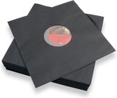 Pochettes intérieures LP DeLuxe noires avec doublure en plastique