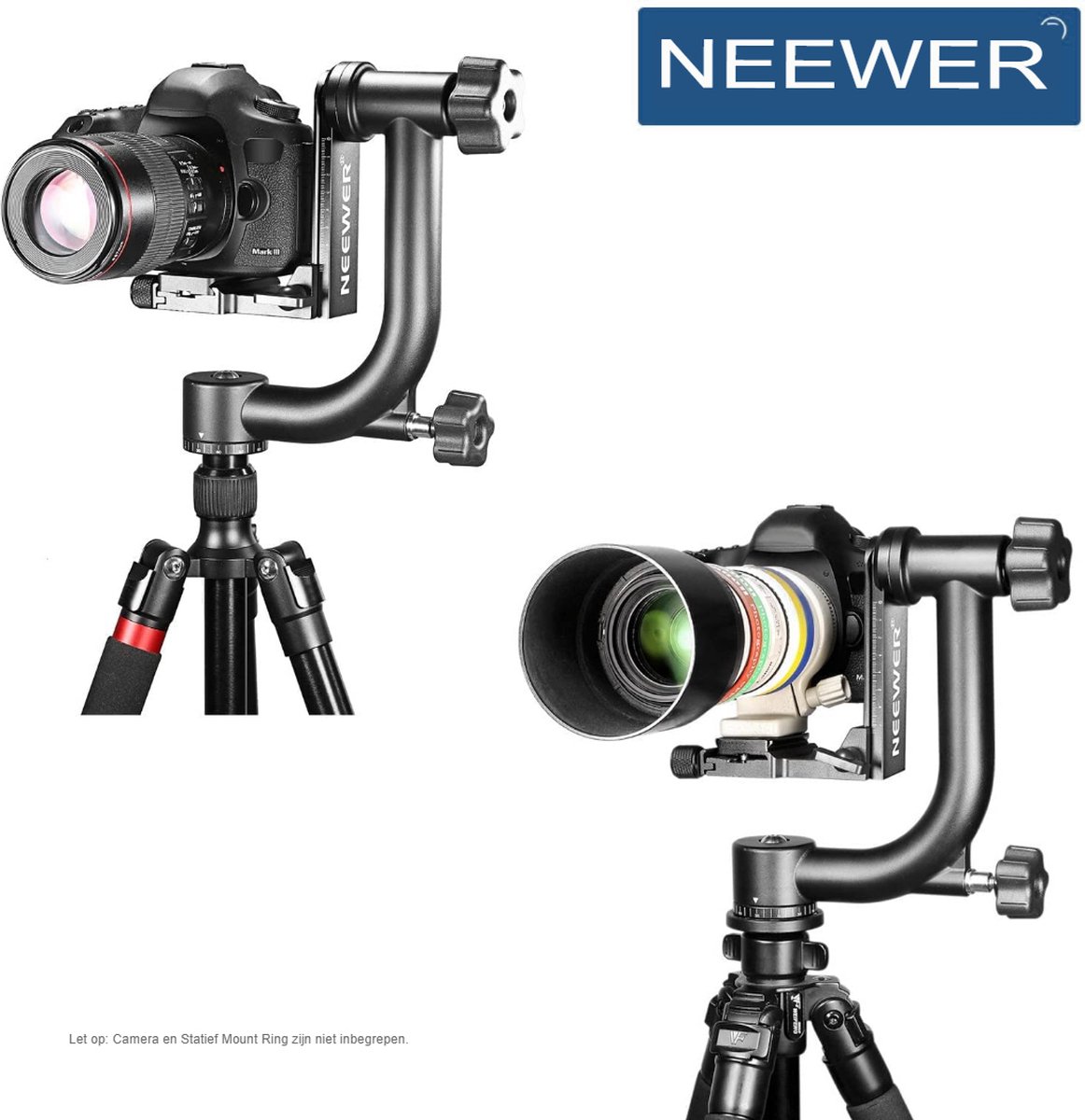 Gimbal Stativkopf mit Arca-Swiss Typ Schnellwechselplatte für DSLR Kamera