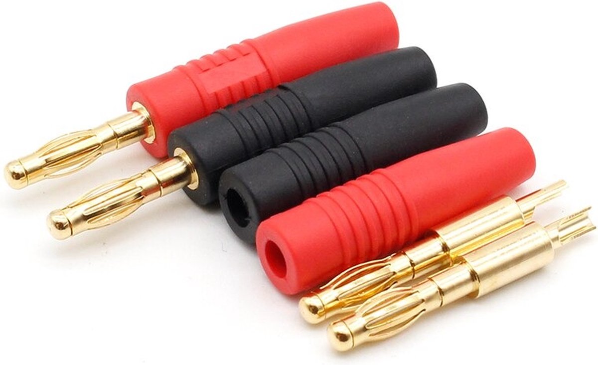 WiseGoods Luxe Banaanstekker Banaan Stekker Speaker Plug Speakers