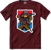 Tactical games | Airsoft - Paintball | leger sport kleding - T-Shirt - Unisex - Burgundy - Maat S