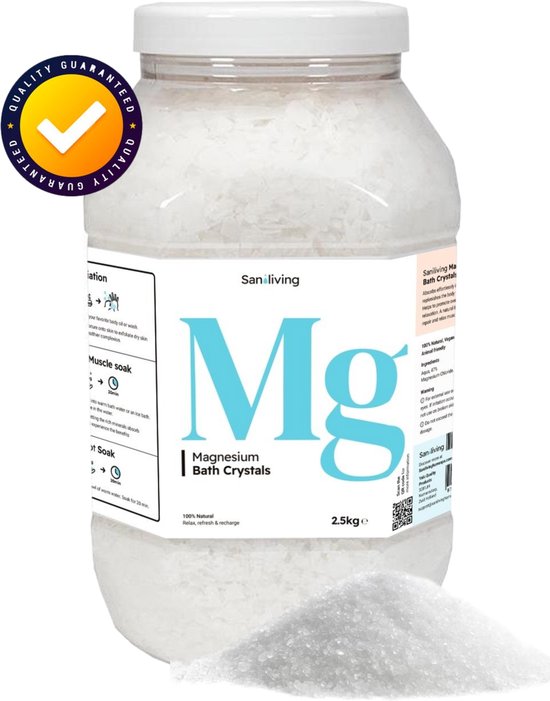 ontspannen ondergronds rustig aan Saniliving Magnesium vlokken 2.5kg - Himalaya Zeezout - Relax en  Ontspanning - Badzout... | bol.com