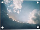 WallClassics - Poster de Jardin - Sombre avec Nuages Witte - 40x30 cm Photo sur Poster de Jardin (décoration murale pour l'extérieur et l'intérieur)
