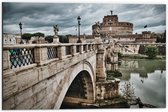 WallClassics - Dibond - Stad Rome - 60x40 cm Foto op Aluminium (Wanddecoratie van metaal)