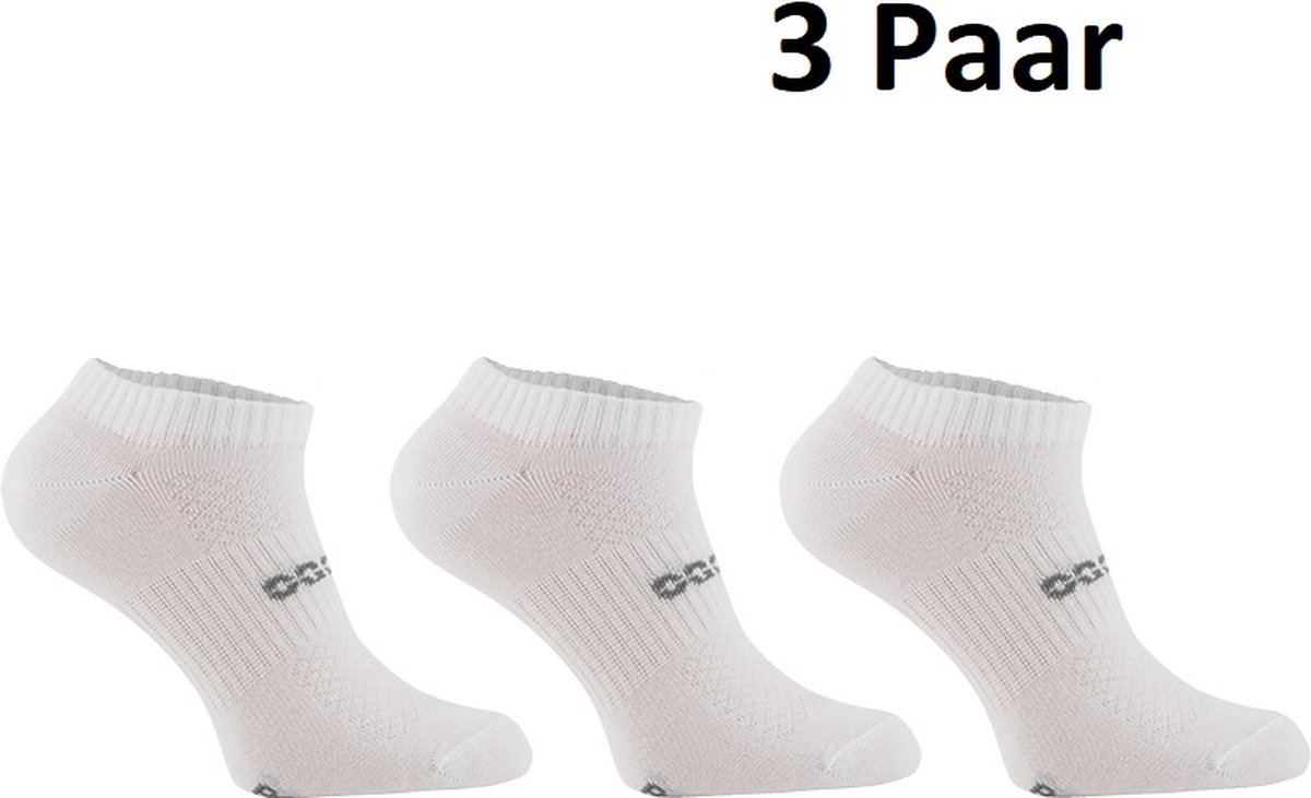 Comodo 3 paar Korte Hardloopsokken / Sportsokken - Wit 35 - 38