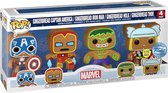 Marvel - Holiday Gingerbread - 4 Pack Funko Pop GITD SE