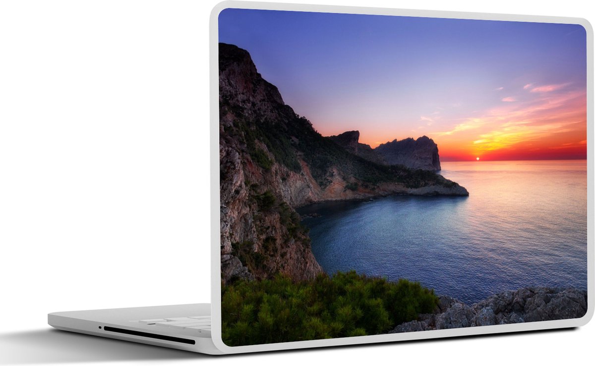 Laptop sticker - 12.3 inch - Zee - Rots - Berg - Natuur - 30x22cm - Laptopstickers - Laptop skin - Cover