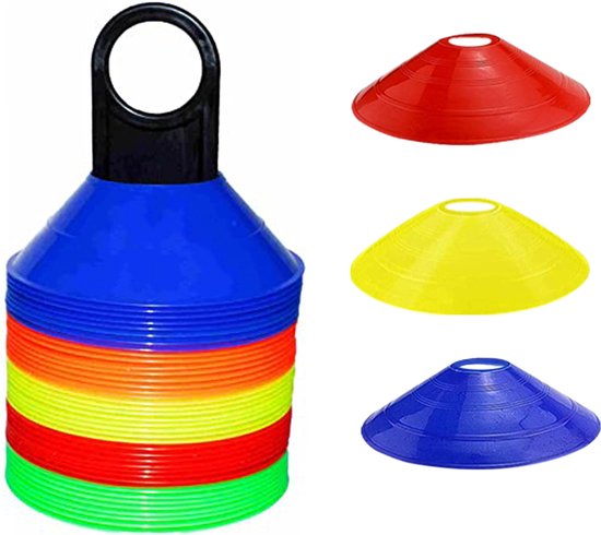 20 stuks voetbal mini disc-kegelset, voetbal trainingsmarkeringen 20 stuks voetbal mini disc-kegelset, voetbal trainingsmarkeringen