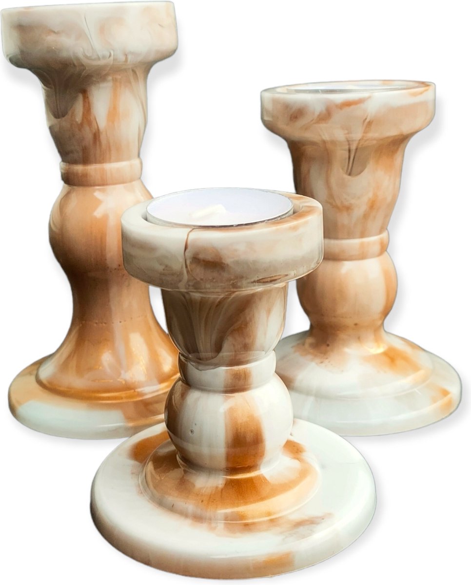 Resin Art JR: Set van 3 kandelaars