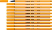 STABILO point 88 - Premium Fineliner - Fine 0,4 mm – Oranje– Doos 10 stuks