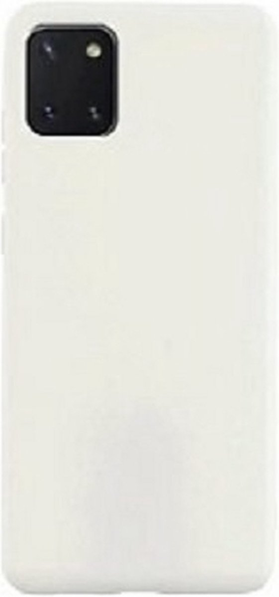 Samsung Note 10 Lite Siliconen Hoesje Pastelkleur Wit