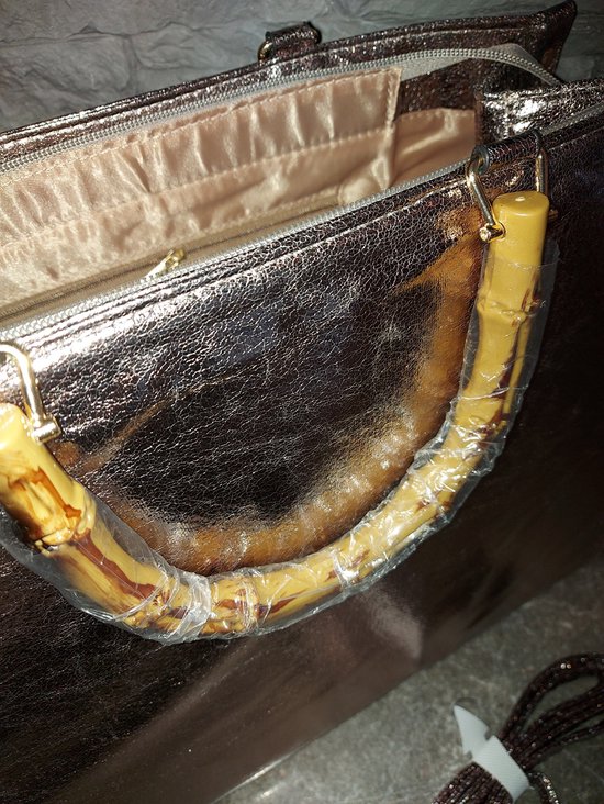 zwarte handtas met goud