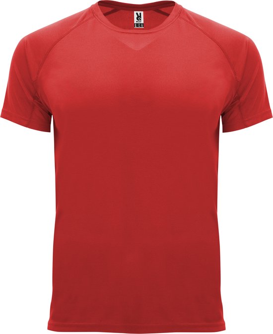 Rood unisex sportshirt korte mouwen Bahrain merk Roly maat XXL