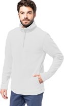 Kariban Fleece - blanc - col demi zip - pull hiver chaud - homme - polyester XL