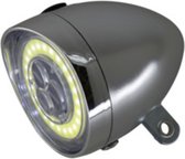 Benson Fietskoplamp Retro 3 LED met COB Ring - Chroom