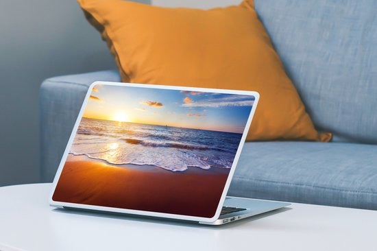 Sticker pour ordinateur portable - 13,3 pouces - Plage - Mer - Soleil - Horizon - 31x22,5cm - Autocollants pour ordinateur portable - Skin pour ordinateur portable - Housse