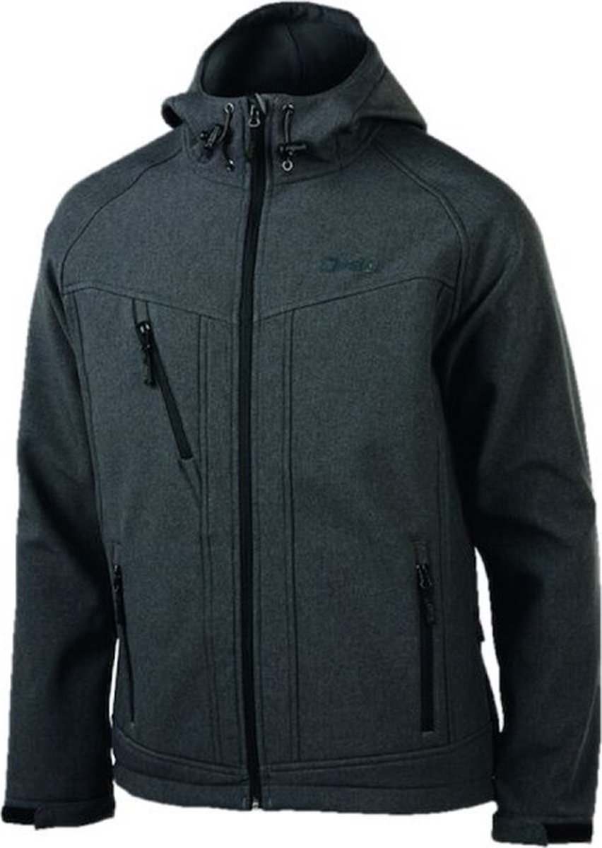 Opsial softshell jack Borah - grijs - met capuchon - maat S
