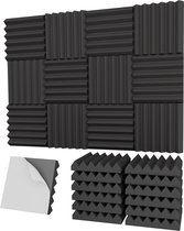 PrimeAmbition Akoestische Panelen – 30x30x5cm – Zelfklevend – Geluidsisolatie – Geluidsdemper – Noppenschuim– Acoustic Foam Panels – Wandpaneel – 12 stuks