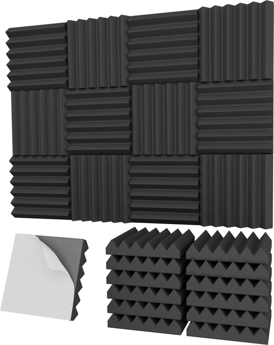 Panneaux d'isolation acoustique PrimeAmbition – 30 x 30 x 5 cm – Panneaux  acoustiques