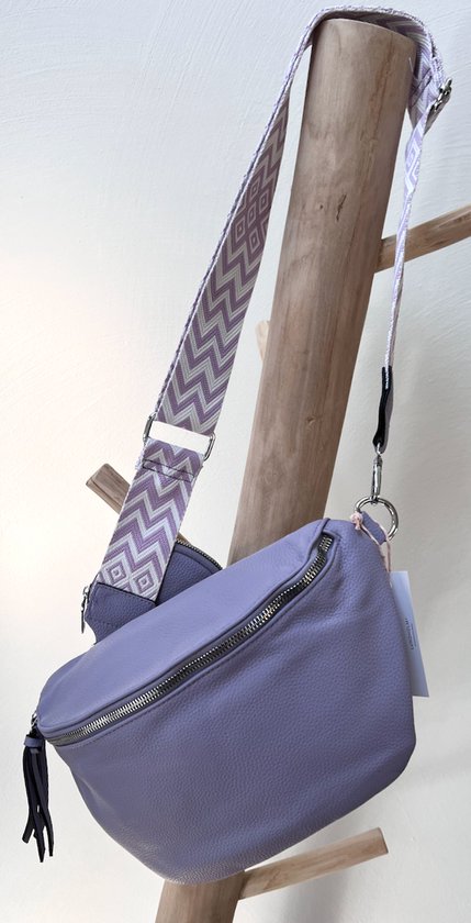 Leia uitspraak vroegrijp Lundholm heuptasje dames groot paars lila met tassenriem bag strap - heuptas  dames met... | bol.com