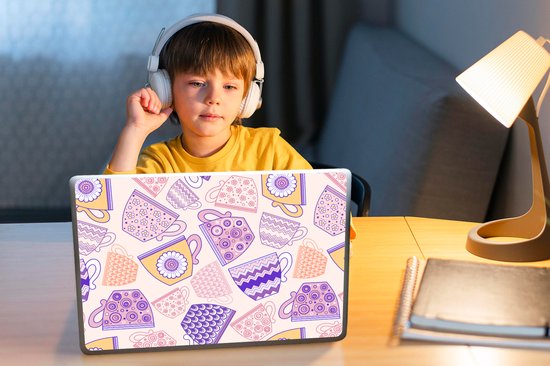 Sticker ordinateur portable - 14 pouces - Motifs - Tasses - Thee
