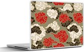 Laptop sticker - 10.1 inch - Wolken - Azië - Patroon - Japan - 25x18cm - Laptopstickers - Laptop skin - Cover