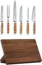 Bloc à couteaux Felix Zepter - Set complet - 7 pièces - Lame en acier inoxydable - Wood de première classe