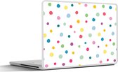 Laptop sticker - 10.1 inch - Confetti - Stippen - Patroon - 25x18cm - Laptopstickers - Laptop skin - Cover