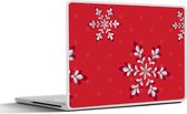 Laptop sticker - 10.1 inch - Patronen - Kerst - Zilver - Planten - 25x18cm - Laptopstickers - Laptop skin - Cover