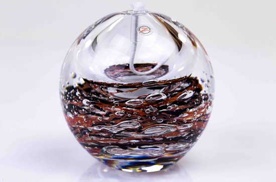 Olielamp lont - Olielamp glas - Olielamp binnen - Olielampjes voor op tafel - Zwart Rood van SWYRL — afbeelding 2