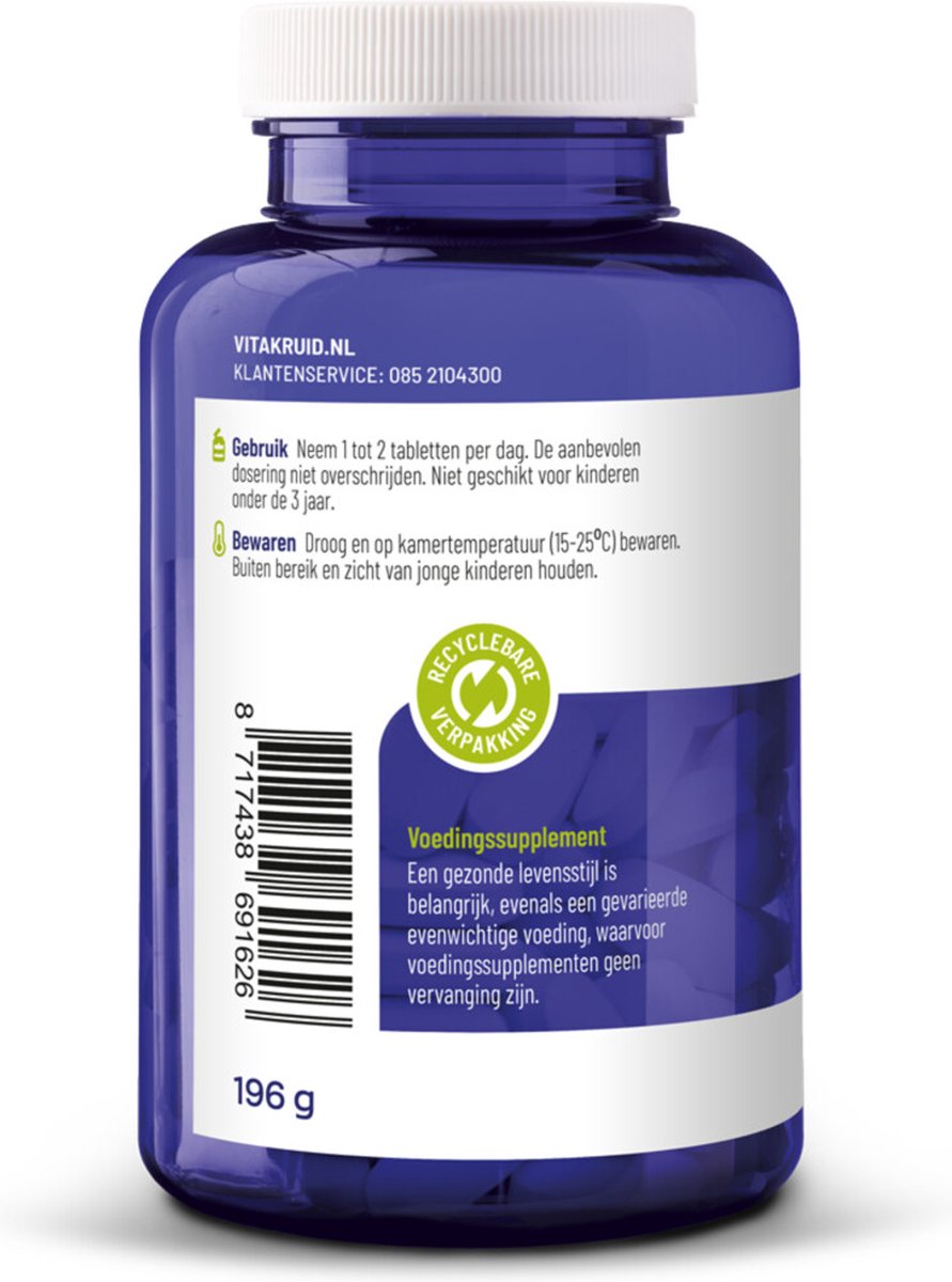 Vitakruid - Magnesium 200 Complex - 90 Tabletten — afbeelding 2