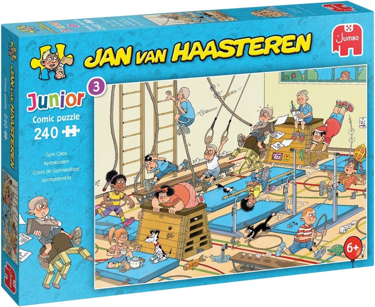 Jan van Haasteren Junior Apenkooien kinderpuzzel - 240 stukjes - Puzzel