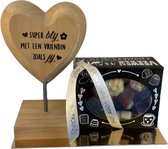 Wooden Heart - Vriendin - Bonbons - Lint: Speciaal voor jou - Cadeauverpakking