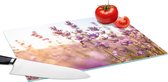 Planche à découper en Verres - 39x28 - Lavande - Gros plan - Soleil - Fleurs - Violet - Planches à découper en Glas