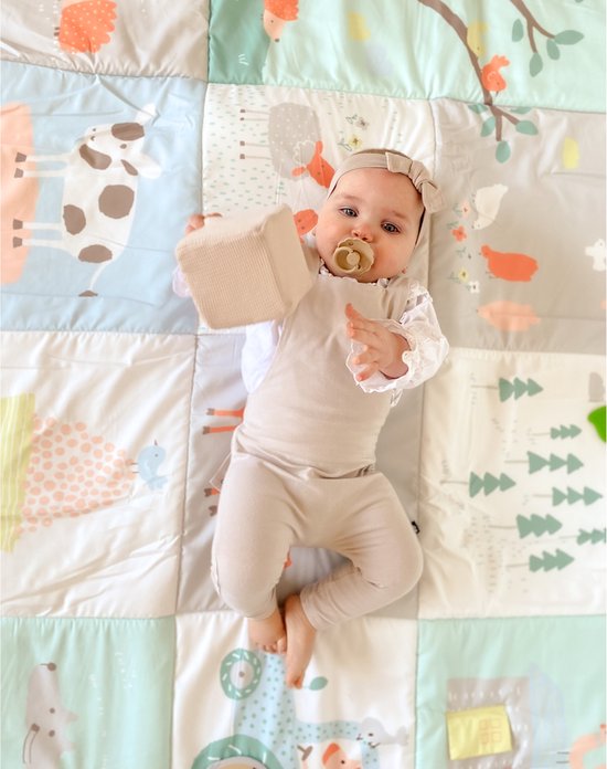 Snoozzz Speelkleed Baby Speelmat boerderij - zacht baby speelkleed met speeltjes - 150 x 100 cm