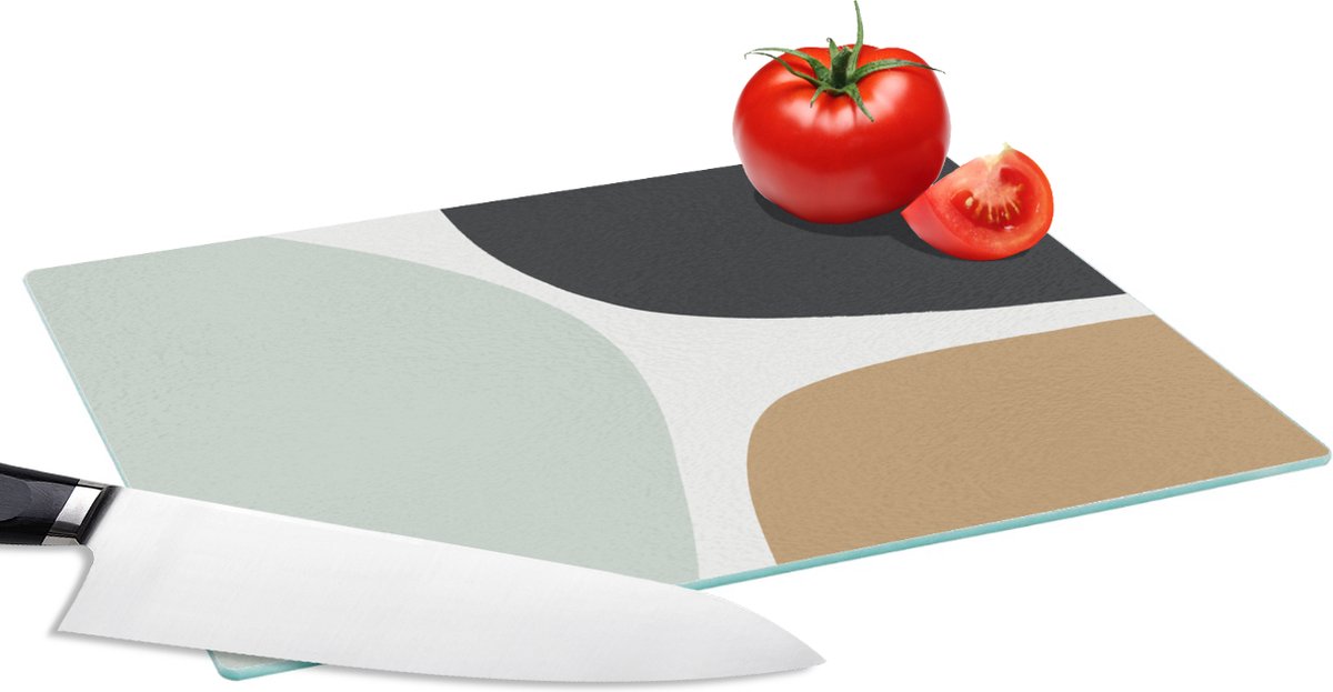 Glazen Snijplank - 28x20 - Pastel - Minimalisme - Design - Snijplanken Glas