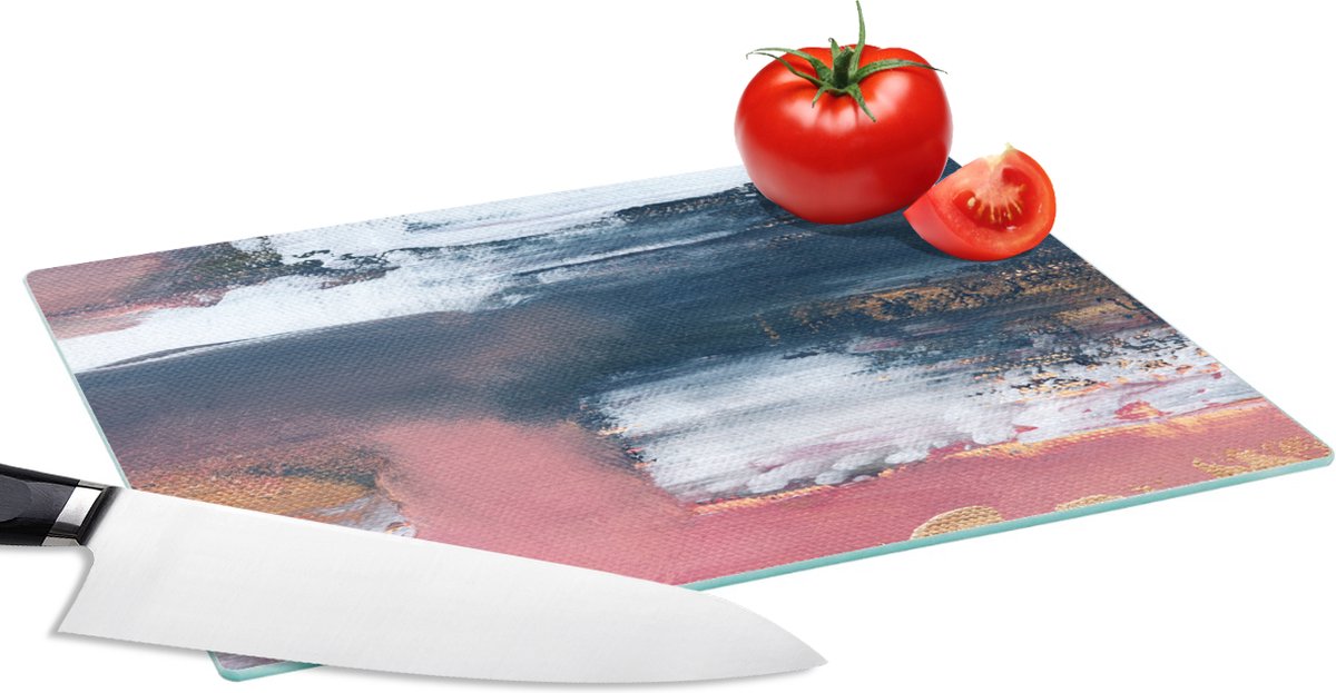 Glazen Snijplank - 28x20 - Abstract - Verf - Design - Snijplanken Glas