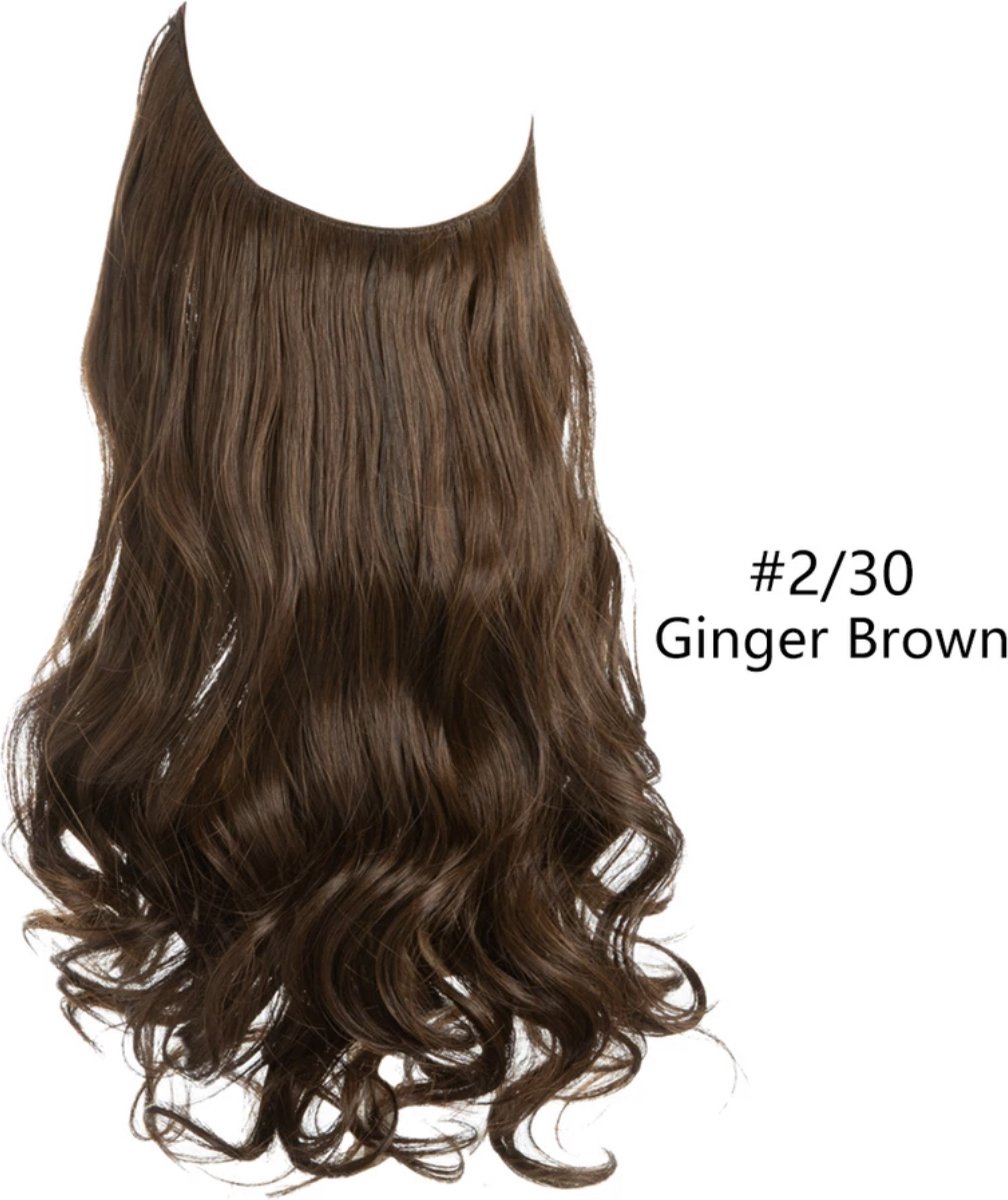 Wire Hair Extensions Ginger Brown - 28cm breed | 50 cm lang | 120-130 gram - 2/30