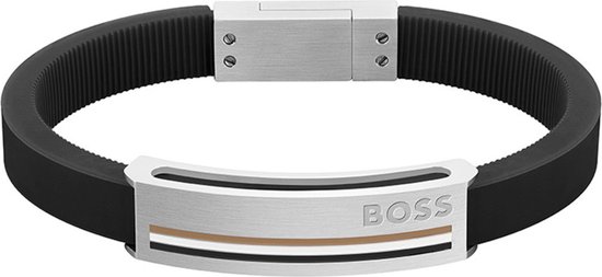 BOSS HBJ1580364M SARKIS A Heren Armband - Sieraad - Silicone - 10 mm breed