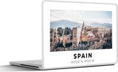 Laptop sticker - 12.3 inch - Spanje - Kasteel - Vintage - Zomer - 30x22cm - Laptopstickers - Laptop skin - Cover