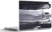 Laptop sticker - 10.1 inch - Verf - Zwart - Design - 25x18cm - Laptopstickers - Laptop skin - Cover