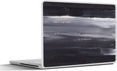 Laptop sticker - 14 inch - Verf - Abstract - Zwart - 32x5x23x5cm - Laptopstickers - Laptop skin - Cover