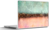 Laptop sticker - 17.3 inch - Goud - Verf - Abstract - Groen - Roze - 40x30cm - Laptopstickers - Laptop skin - Cover