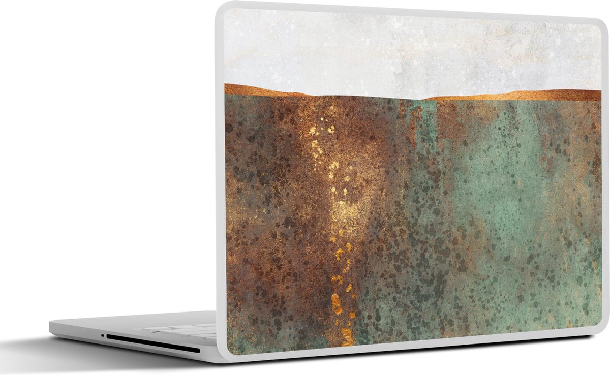 Laptop sticker - 17.3 inch - Abstract - Luxe - Goud - 40x30cm - Laptopstickers - Laptop skin - Cover