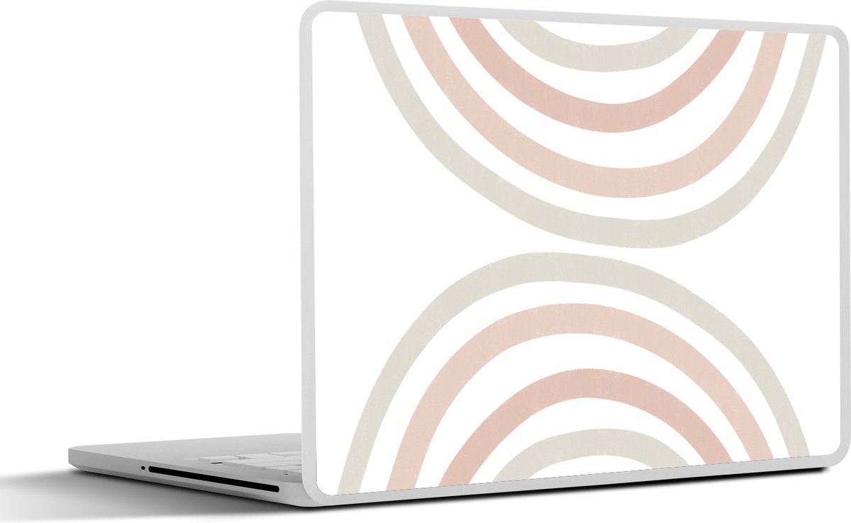Laptop sticker - 14 inch - Regenboog - Design - Pastel - 32x5x23x5cm - Laptopstickers - Laptop skin - Cover