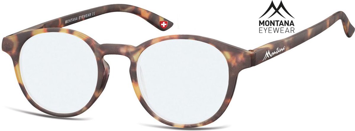 Montana Eyewear BLF52F leesbril - beeldschermbril +3.50 Bruin tortoise - Rond