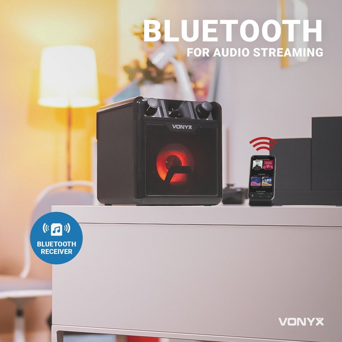 Vonyx SBS50B-PLUS système karaoké avec effets lumineux