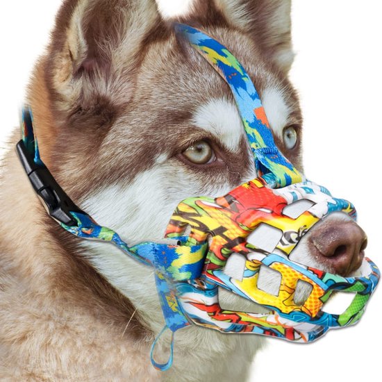 Sharon B Muilkorf hond - Multicolor - XXL - Comfortabel - Snuitomtrek 38-43 cm