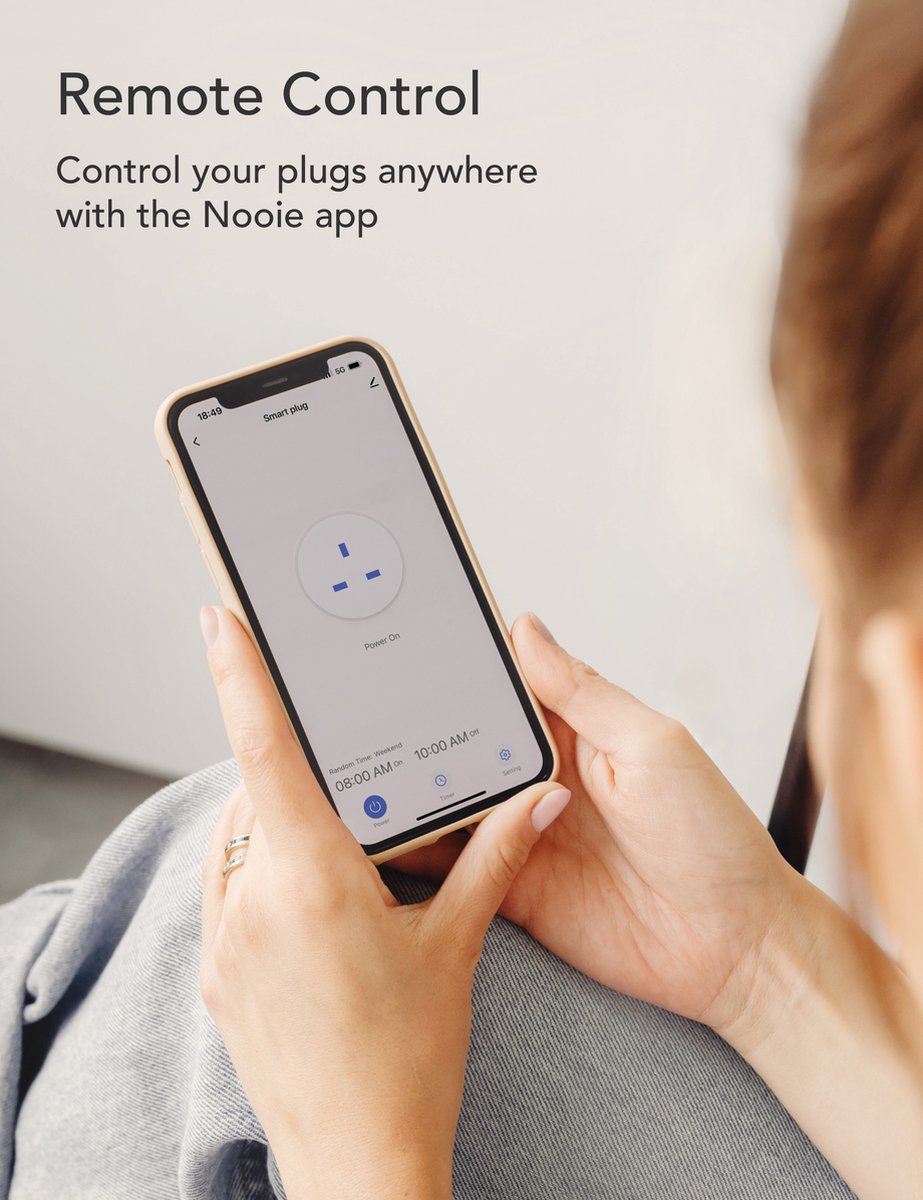 Nooie Bluetooth Smart Plug, WiFi Mini Smart Outlet, Remote/Voice Control,  Works with Alexa Google Home, Schedule Timer, Child Lock, ETL Certified