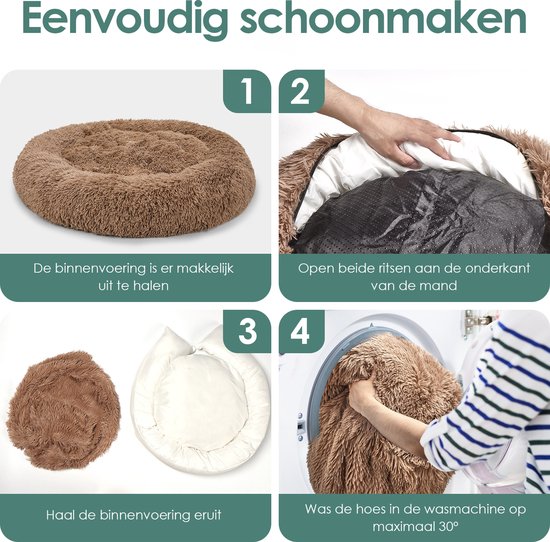 Afneembare hoes: verwijder het binnenkussen en was de hoes.