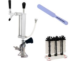 Biertap Party Pump met bierfustkoppeling-Combischuif